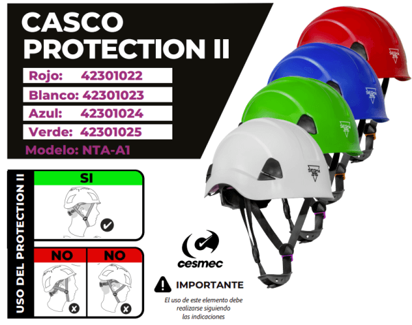 casco para trabajo en altura